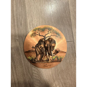 Gastons 3d Elephant Bronze Collectible Wall Hanging Art Sculpture